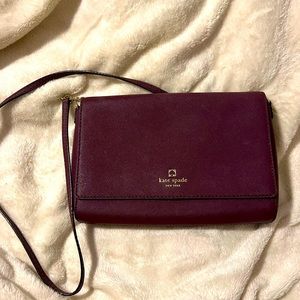 Kate Spade wine colored shoulder bag